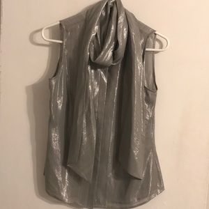 Silver sleeveless blouse